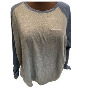 Columbia Baseball T-Shirt Women’s XXL/2TG Blue Sleeves Grey Body Fits Women XXL